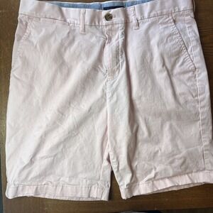 Tommy Hilfiger Pink Men's Flat Front Chino Shorts Size 36W THFlex 5 Pocket Prep